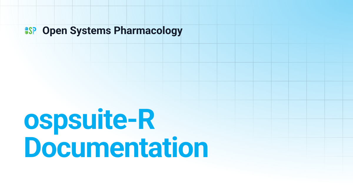 ospsuite-R Documentation | v10 | Open Systems Pharmacology